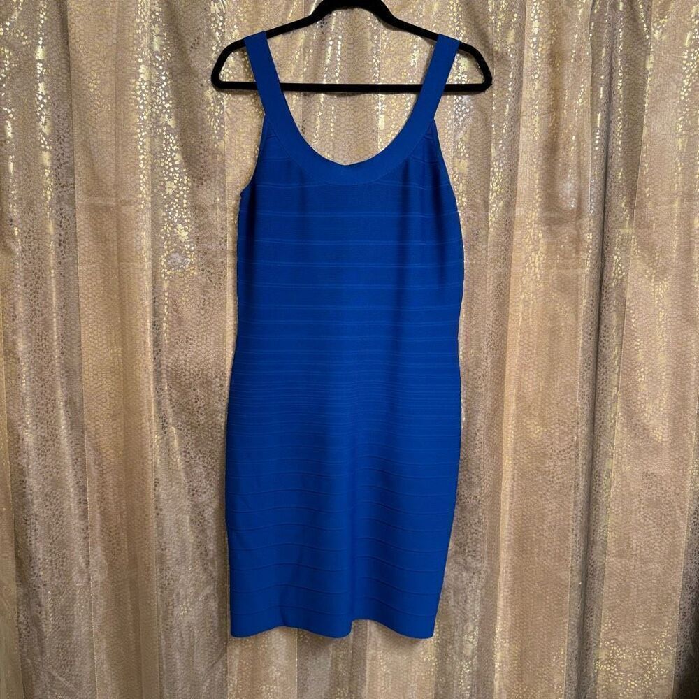 BCBG New York Olympia Royal Blue Bandage Bodycon Stretchy Mini Dress M NWT‎